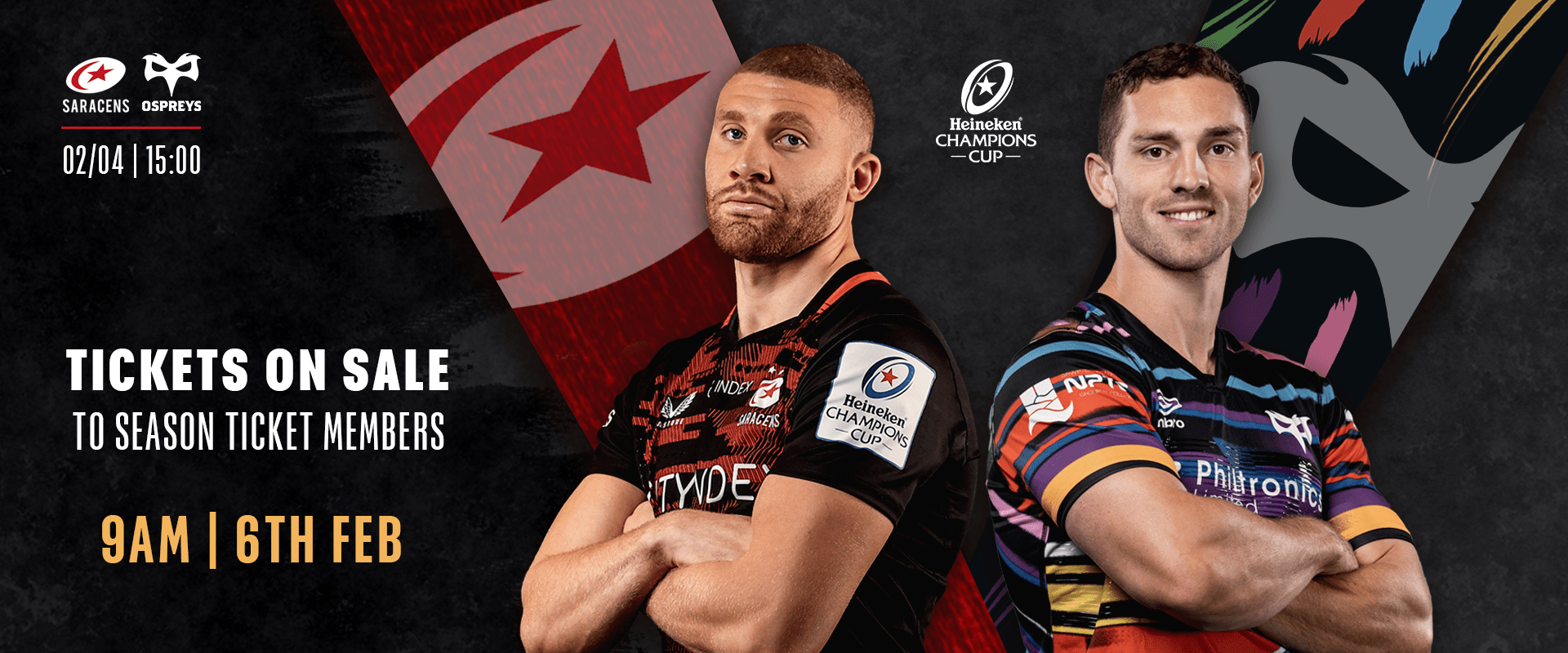 Heineken Champions Cup Saracens Ticket Information Ospreys